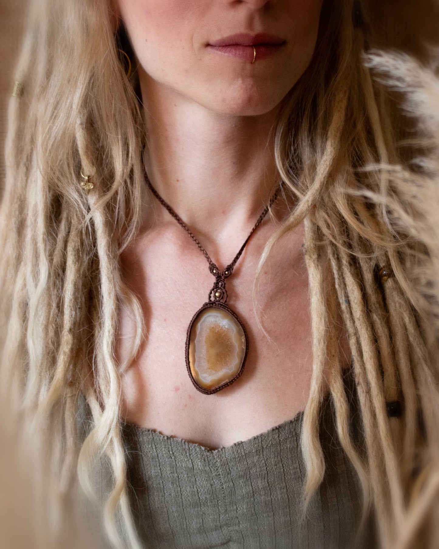 Agate Slice Necklace