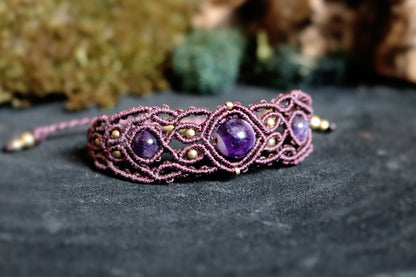 Triple Amethyst Bracelet