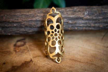 Golden Floral Dreadlock Bead