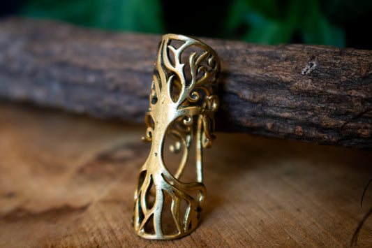 Golden Tree of Life Dreadlock Bead