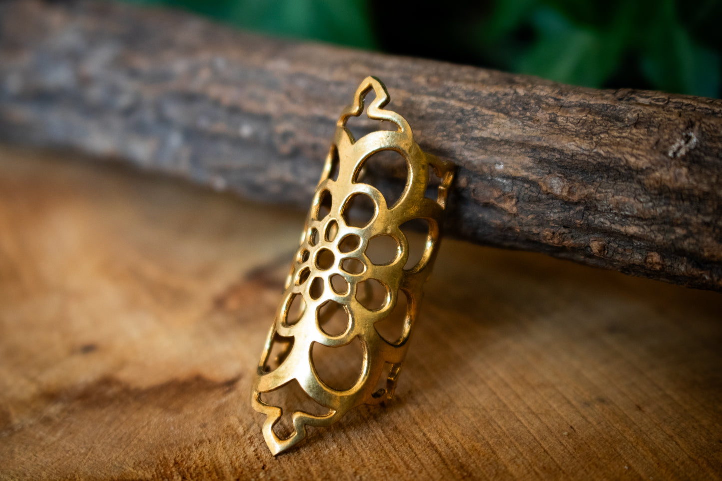 Golden Floral Dreadlock Bead