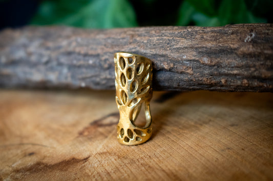 Tree of Life Brass Dreadlock Bead