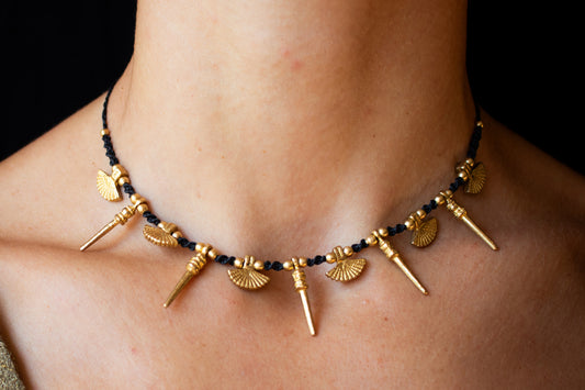 Tribal spike necklace