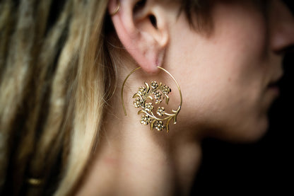 Boho Blossom spiral Earrings