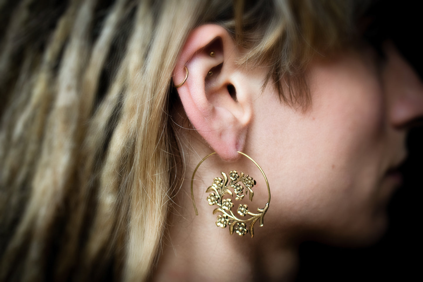 Boho Blossom spiral Earrings