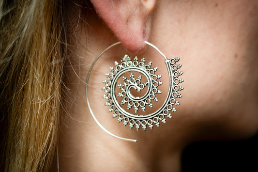 Tribal Spiral Earrings