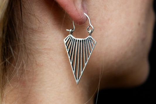 Geometric Silver Earrings