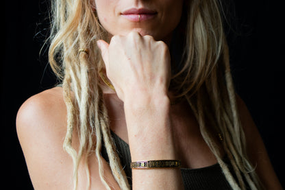 Tribal-Inspired Etched Brass Cuff Bracelet