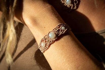 Triple Moonstone Bracelet