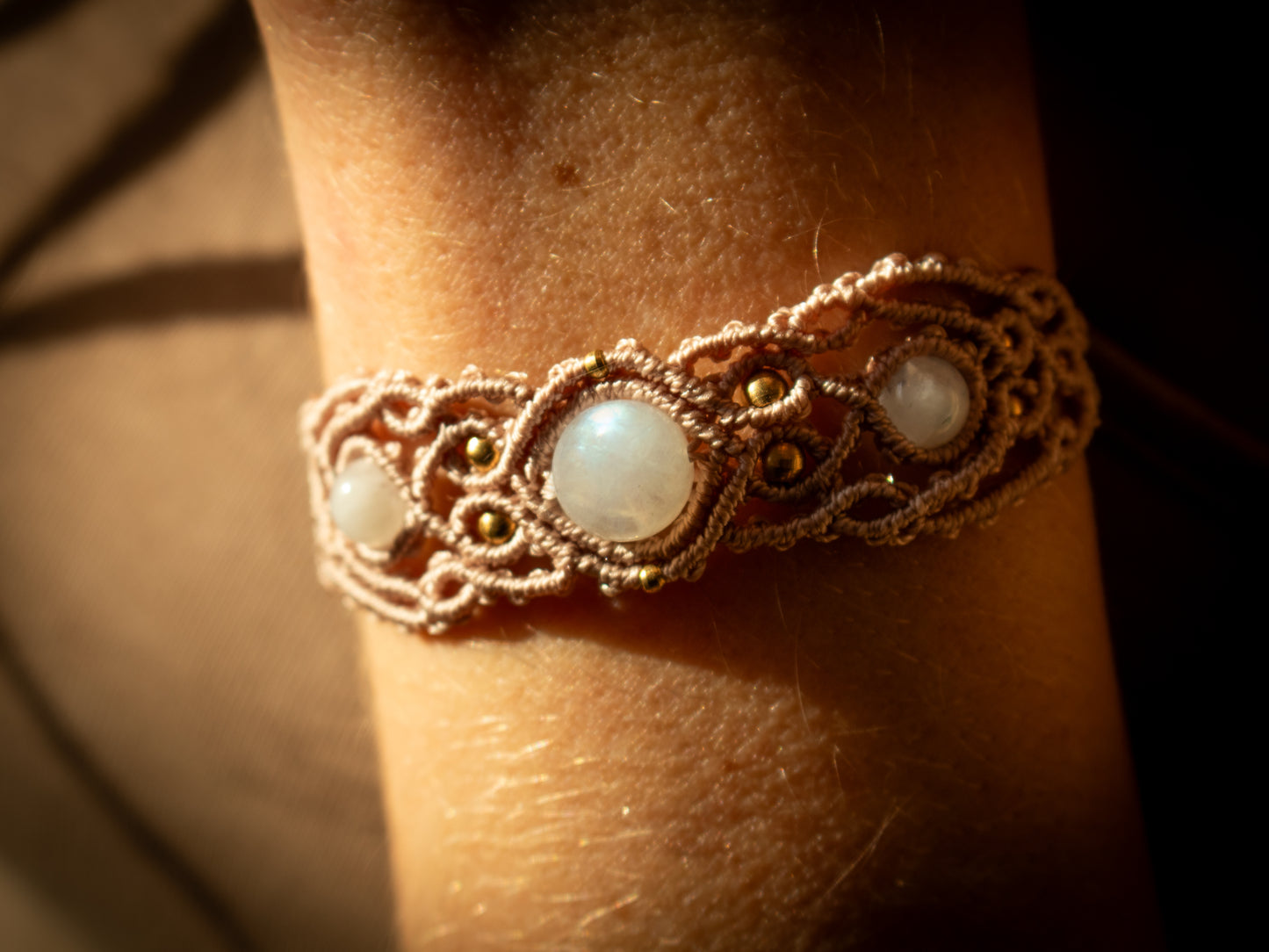 Triple Moonstone Bracelet